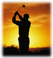 Golfer In Sunset